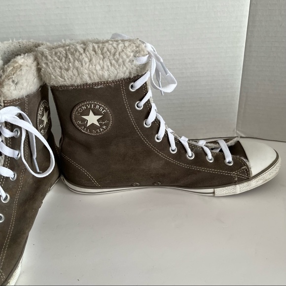CONVERSE SUEDE FLEECE LINED HIGH TOPS - Picture 3 of 9